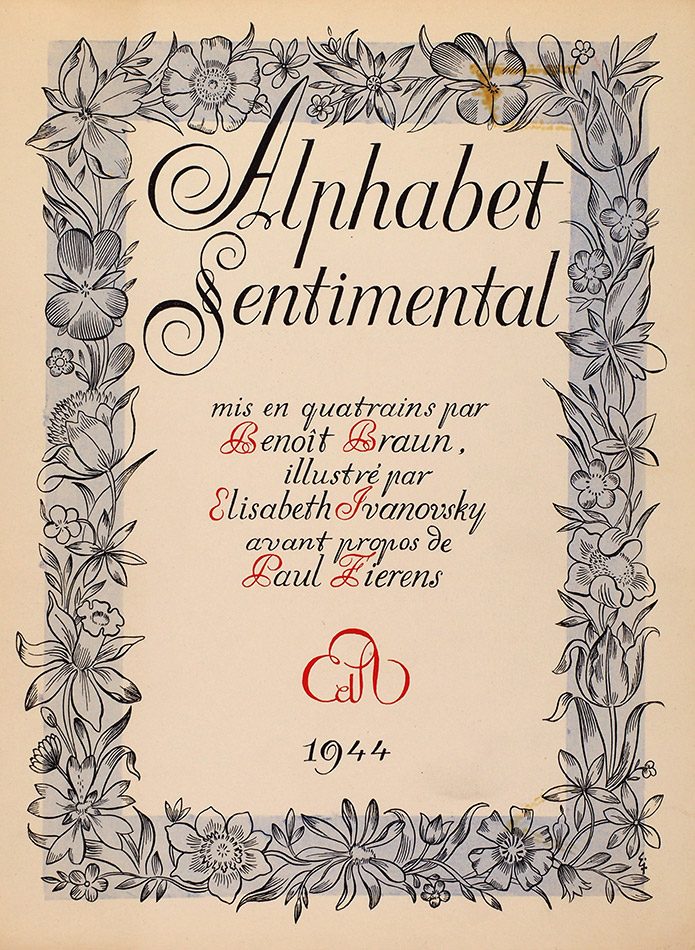 Alphabet sentimental: cover and illustrated plates.
