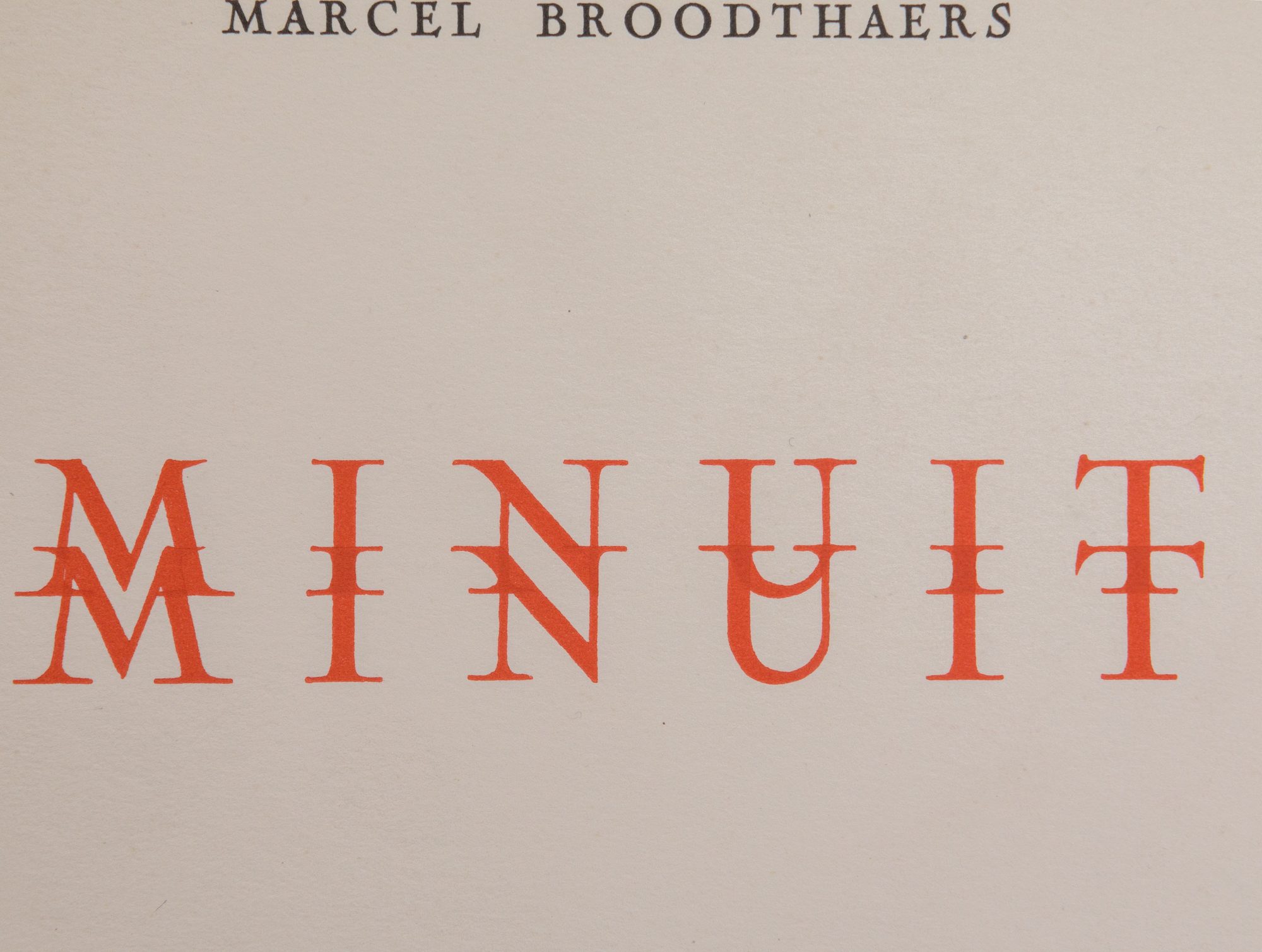 Marcel Broodthaers, Minuit, 1960.