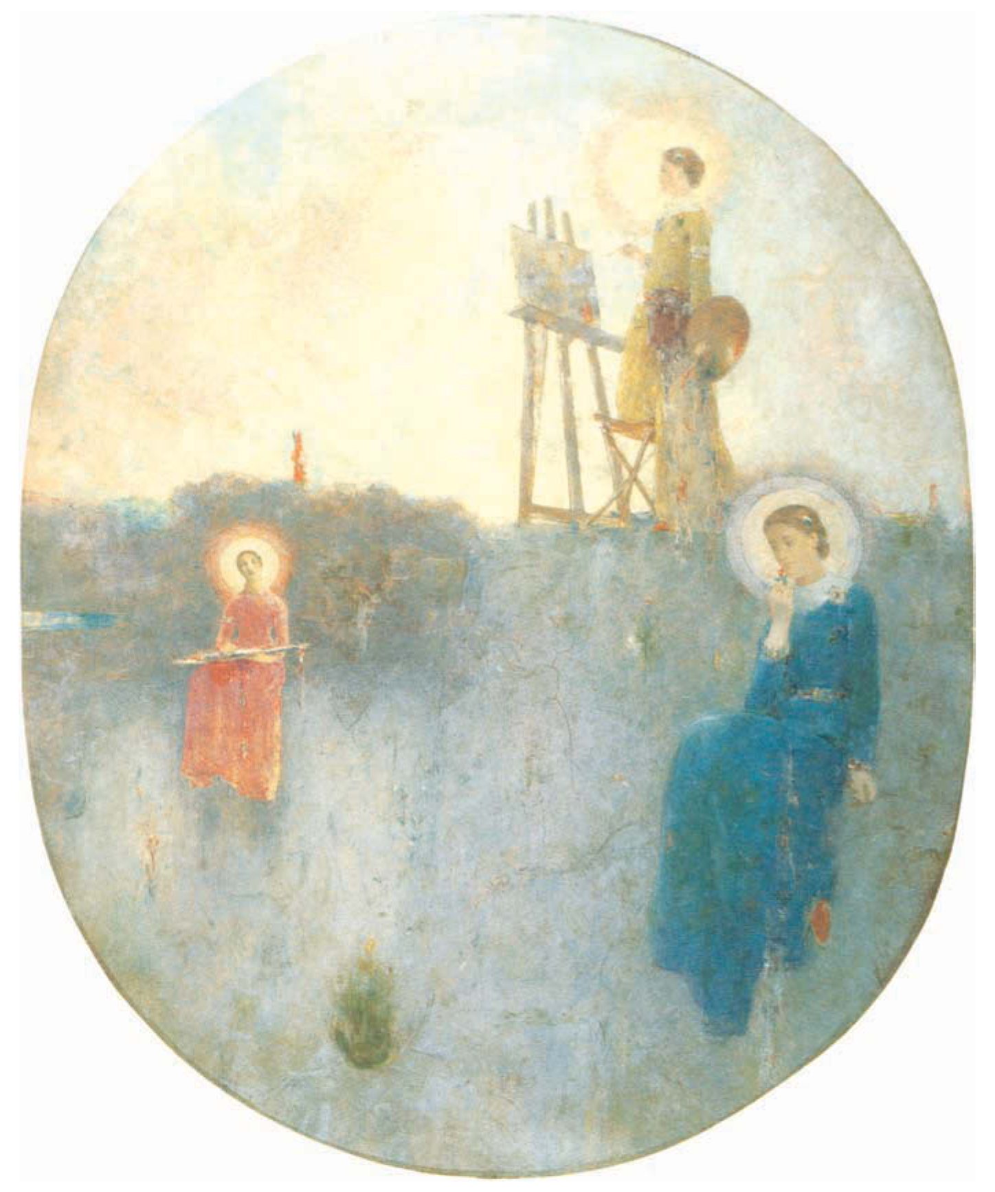 L’Essor : allégorie, nu en plein air, cercle familial et scène de jardin.