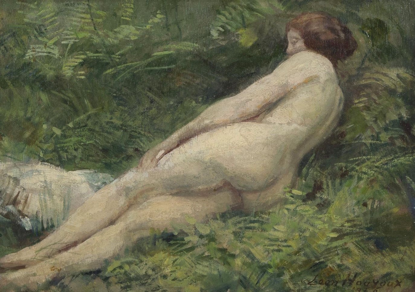 L’Essor : allégorie, nu en plein air, cercle familial et scène de jardin.